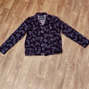 Levi's Paisley/ Black/ Magnet Rinse Trucker Jacket